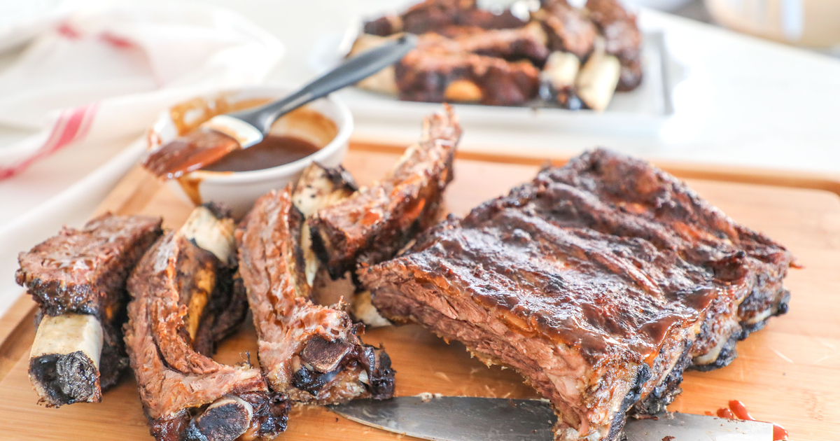 "Fall off the Bone" Oven Roasted Rack of Beef Ribs