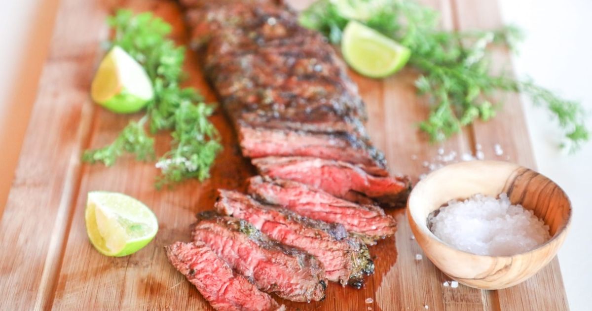 Skirt Steak with Cilantro-Garlic Marinade