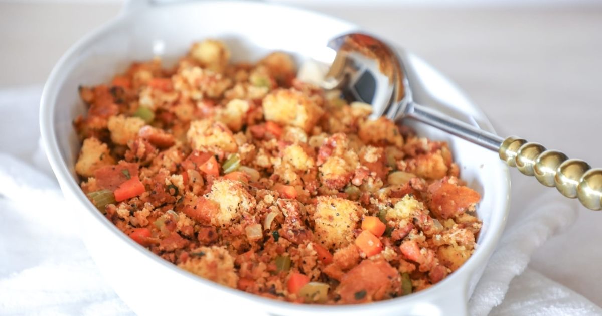 Holiday Side Dishes: Sausage & Jalapeño Cheddar Cornbread Dressing