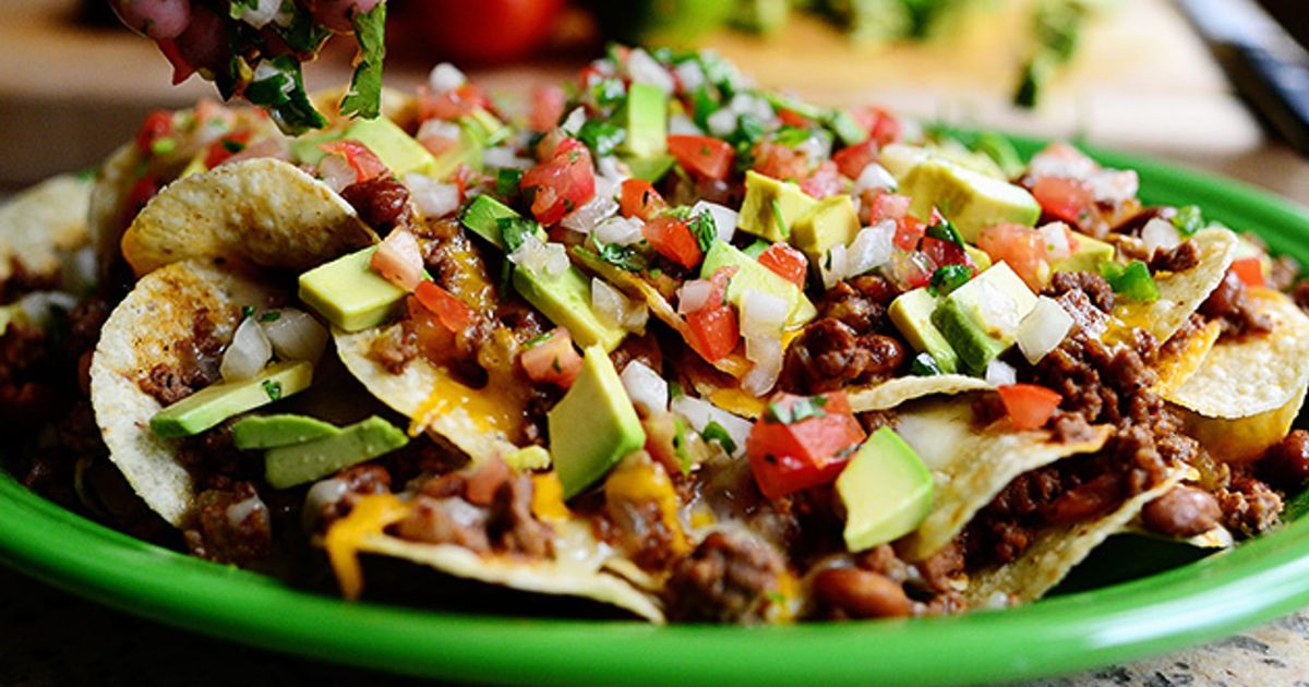 Loaded Beef Nachos for Super Bowl